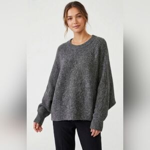 RD Style Charcoal Ribbed Knit Oversized Sweater 🩶✨